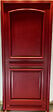 GD MENUISERIES - Porte d'entrée Bois Pleine Carene Rouge pourpre, H215 x L90 cm Côte Tableau, p.Droit, (Poignée, Barillet ref 010723NO) - vignette