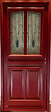 GD MENUISERIES - Porte d'entrée Bois Vitrée Martine Rouge pourpre, H215 x L90 cm Côte Tableau p. Gauche, (Poignee, Barillet ref 010403RFP) - vignette