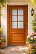 GD MENUISERIES - Porte d'entrée Bois vitrée, Cumin, H215 x L90 cm Côte Tableau p.Gauche, (Poignee, Barillet ref IN158RPL2 - IN303NEW) - vignette