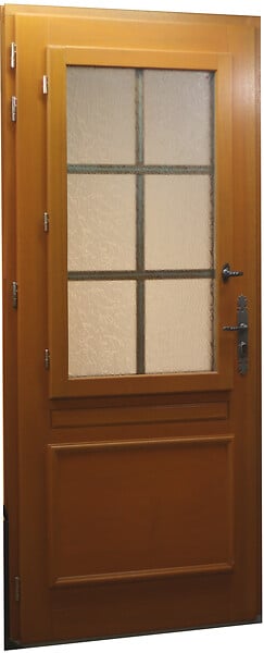 GD MENUISERIES - Porte d'entrée Bois vitrée, Cumin, H215 x L90 cm Côte Tableau p.Gauche, (Poignee, Barillet ref IN158RPL2 - IN303NEW) - large