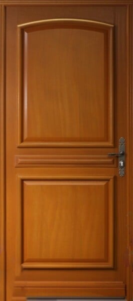 GD MENUISERIES - Porte d'entrée Bois Pleine Garnier, H215 x L90 cm Côte Tableau p.Gauche (Poignée, Barillet ref 010403FP) - large