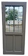 GD MENUISERIES - Porte d'entrée Bois Vitrée Santiago Gris Quartz, H215 x L90 cm Côte Tableau, p.Droit (Poignee, Barillet ref 010403FP) - vignette