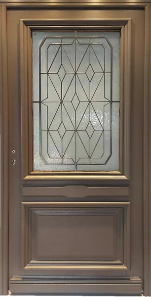 GD MENUISERIES - Porte d'entrée Bois Vitrée Camille Gris Quartz, H215 x L90 cm Côte Tableau p.Droit, (Poignee, Barillet ref IN158RPL2 - IN303NEW) - large