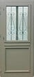 GD MENUISERIES - Porte d'entrée Bois Vitrée Baptiste Vert Gris Olive, H215 x L90 cm Côte Tableau p.Droit (Poignee, Barillet ref 010403RFP) - vignette