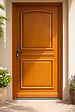 GD MENUISERIES - Porte d'entrée Bois Pleine Garnier, H215 x L80 cm Côte Tableau, p.Droit, (Poignée, Barillet ref 010723NO) - vignette