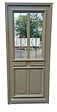 GD MENUISERIES - Porte d'entrée Bois Vitrée Baptiste Vert Gris Olive, H200 x L90 cm Côte Tableau p.Droit (Poignee, Barillet ref 010403RFP) - vignette
