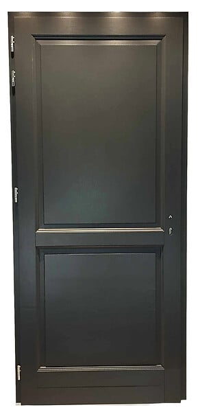 GD MENUISERIES - Porte d'entrée Bois Pleine Elina, H215 x L90 cm Côte Tableau, p.Droit, (Poignée, Barillet ref 010723NO) - large