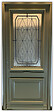 GD MENUISERIES - Porte d'entrée Bois Vitrée Canelle Vert Gris Olive, H215 x L90 cm Côte Tableau p,Droit, (Poignee, Barillet ref IN158RPL2 - IN303NEW) - vignette