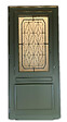 GD MENUISERIES - Porte d'entrée Bois Vitrée Canelle Vert Gris Olive, H215 x L90 cm Côte Tableau p,Droit, (Poignee, Barillet ref IN158RPL2 - IN303NEW) - vignette
