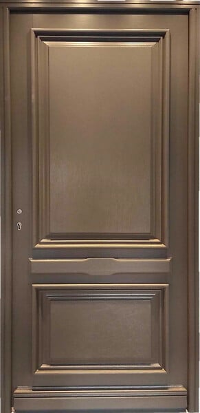 GD MENUISERIES - Porte d'entrée Bois Pleine Cassy Gris Quartz, H215 x L90 cm Côte Tableau p.Droit (Poignée, Barillet ref N158RPL -IN158RCI) - large