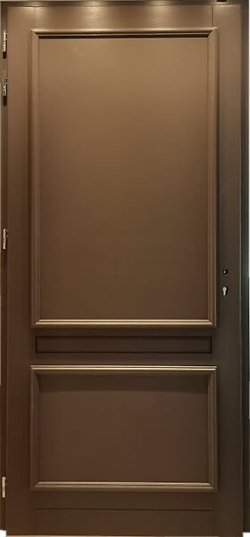 GD MENUISERIES - Porte d'entrée Bois Pleine Cassy Gris Quartz, H215 x L90 cm Côte Tableau p.Droit (Poignée, Barillet ref N158RPL -IN158RCI) - large
