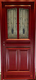 GD MENUISERIES - Porte d'entrée Bois Vitrée Martine Rouge pourpre, H215 x L90 cm Côte Tableau p.Droit, (Poignee, Barillet ref IN158RPL2 - IN303NEW) - vignette