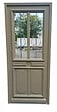 GD MENUISERIES - Porte d'entrée Bois Vitrée Baptiste Vert Gris Olive, H200 x L90 cm Côte Tableau p, Gauche (Poignee, Barillet ref 010403RFP) - vignette