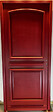 GD MENUISERIES - Porte d'entrée Bois Pleine Carene Rouge pourpre, H215 x L90 cm Côte Tableau p.Gauche, (Poignée, Barillet ref 010723NO) - vignette