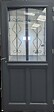 GD MENUISERIES - Porte d'entrée Bois Vitrée Sandro Gris Anthr., H215 x L90 cm Côte Tableau p.Gauche (Poignee, Barillet ref 010403FP) - vignette