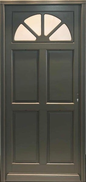 GD MENUISERIES - Porte d'entrée Bois Vitrée Fiacre Gris Quartz, H215 x L90 cm Côte Tableau p.Gauche (Poignee, Barillet ref 010403FP) - large