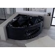 DISTRIBAIN - Baignoire balnéo Lisbonne Noire 34 jets Whirlpool - vignette