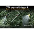 VITO - Kit Lance de Rechange + Buses de Pulvérisateur Spécial Produits Corrosifs 18Pièces Accessoires Pulvérisateur Batterie 16L VITO - vignette