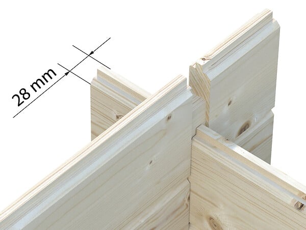WHITE WOOD - Abri de jardin en bois  Valence 1 - L.272xH.230xP.254cm - large