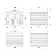 WHITE WOOD - Abri de jardin en bois  Valence 1 - L.272xH.230xP.254cm - vignette