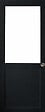 GD MENUISERIES - Porte Coulissante Atelier Noir H204 x L63 cm sans meneau, Coquilles - vignette