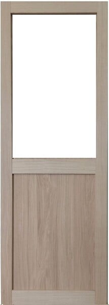 GD MENUISERIES - Porte Coulissante Atelier placage chene Vitrée H204 x L83 cm - large