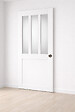 GD MENUISERIES - Porte Coulissante Atelier Blanc vitre depoli H204 x L73 cm, serrure condamnation - vignette