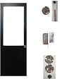 GD MENUISERIES - Porte Coulissante Atelier Noir H204 x L83 cm sans meneau, serrure condamnation - vignette