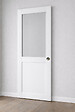 GD MENUISERIES - Porte Coulissante Atelier Blanc H204 x L83 cm sans meneau, Coquilles - vignette