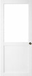 GD MENUISERIES - Porte Coulissante Atelier Blanc H204 x L83 cm sans meneau, Coquilles - vignette