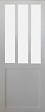 GD MENUISERIES - Porte Coulissante Atelier Blanc vitre depoli H204 x L73 cm - vignette