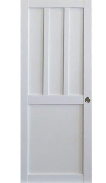 GD MENUISERIES - Porte Coulissante Atelier Blanc 2 panneaux H204 x L83 cm, Coquilles - large