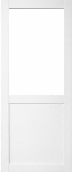 GD MENUISERIES - Porte Coulissante Atelier Blanc H204 x L83 cm sans meneau - large