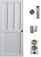 GD MENUISERIES - Porte Coulissante Atelier 2 Panneaux Blanc H204 x L83 cm, serrure condamnation - vignette