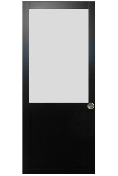GD MENUISERIES - Porte Coulissante Athena Noir H204 x L83 cm, Coquilles - large