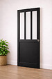 GD MENUISERIES - Porte Coulissante Atelier Noir H204 x L83 cm, serrure condamnation - vignette