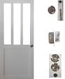 GD MENUISERIES - Porte Coulissante Atelier Blanc H204 x L73 cm, serrure condamnation - vignette