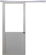GD MENUISERIES - Porte Coulissante Atelier Blanc H204 x L83 cm sans meneau, Rail Alu, Coquilles - vignette