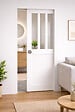 GD MENUISERIES - Porte Coulissante Atelier Blanc H204 x L83 cm, Galandage - vignette