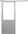GD MENUISERIES - Porte Coulissante Atelier Blanc H204 x L73 cm sans meneau, Rail Alu - vignette