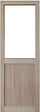 GD MENUISERIES - Porte Coulissante Atelier placage chene Vitrée H204 x L73 cm - vignette