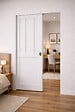 GD MENUISERIES - Porte Coulissante Atelier blanc 2 panneaux H204 x L83 cm, Galandage - vignette