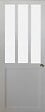 GD MENUISERIES - Porte Coulissante Atelier Blanc vitre depoli H204 x L83 cm, Coquilles - vignette