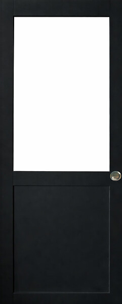 GD MENUISERIES - Porte Coulissante Atelier Noir H204 x L93 cm sans meneau, Coquilles - large