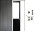 GD MENUISERIES - Porte Coulissante Atelier Noir H204 x L93 cm sans meneau, Galandage - vignette