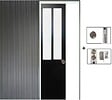 GD MENUISERIES - Porte Coulissante Atelier Noir vitre depoli H204 x L73 cm, Galandage - vignette