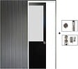 GD MENUISERIES - Porte Coulissante Athena Noir H204 x L73 cm, Galandage - vignette