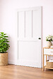 GD MENUISERIES - Porte Coulissante Atelier Blanc 2 panneaux H204 x L73 cm, Coquilles - vignette