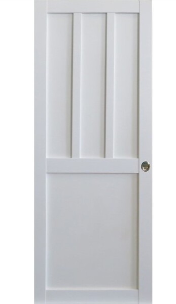 GD MENUISERIES - Porte Coulissante Atelier Blanc 2 panneaux H204 x L73 cm, Coquilles - large