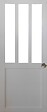 GD MENUISERIES - Porte Coulissante Atelier Blanc H204 x L83 cm, Coquilles - vignette